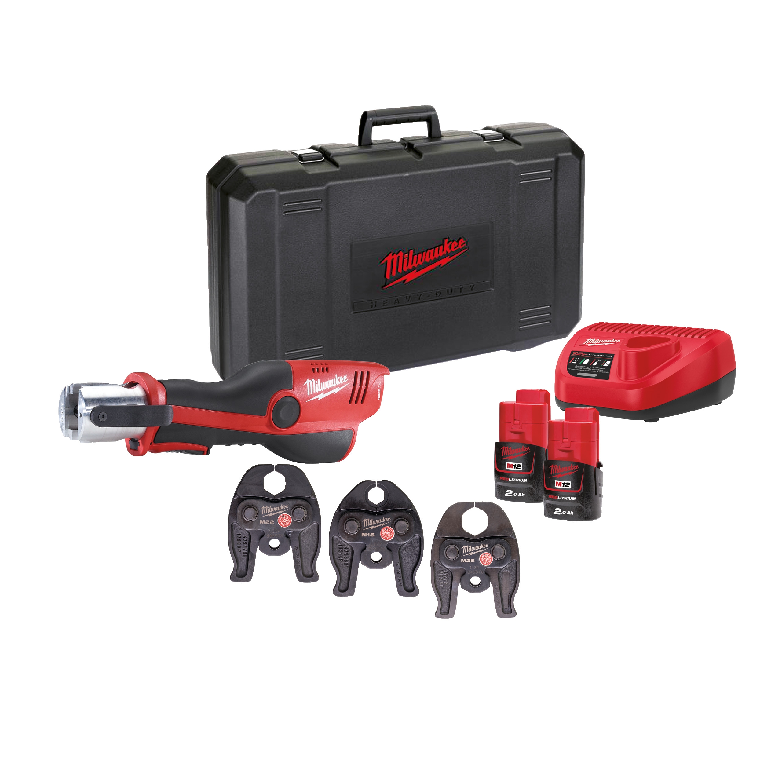 Milwaukee Akku-Presswerkzeug M12HPT-202C M-Set (Art. 4933443095)