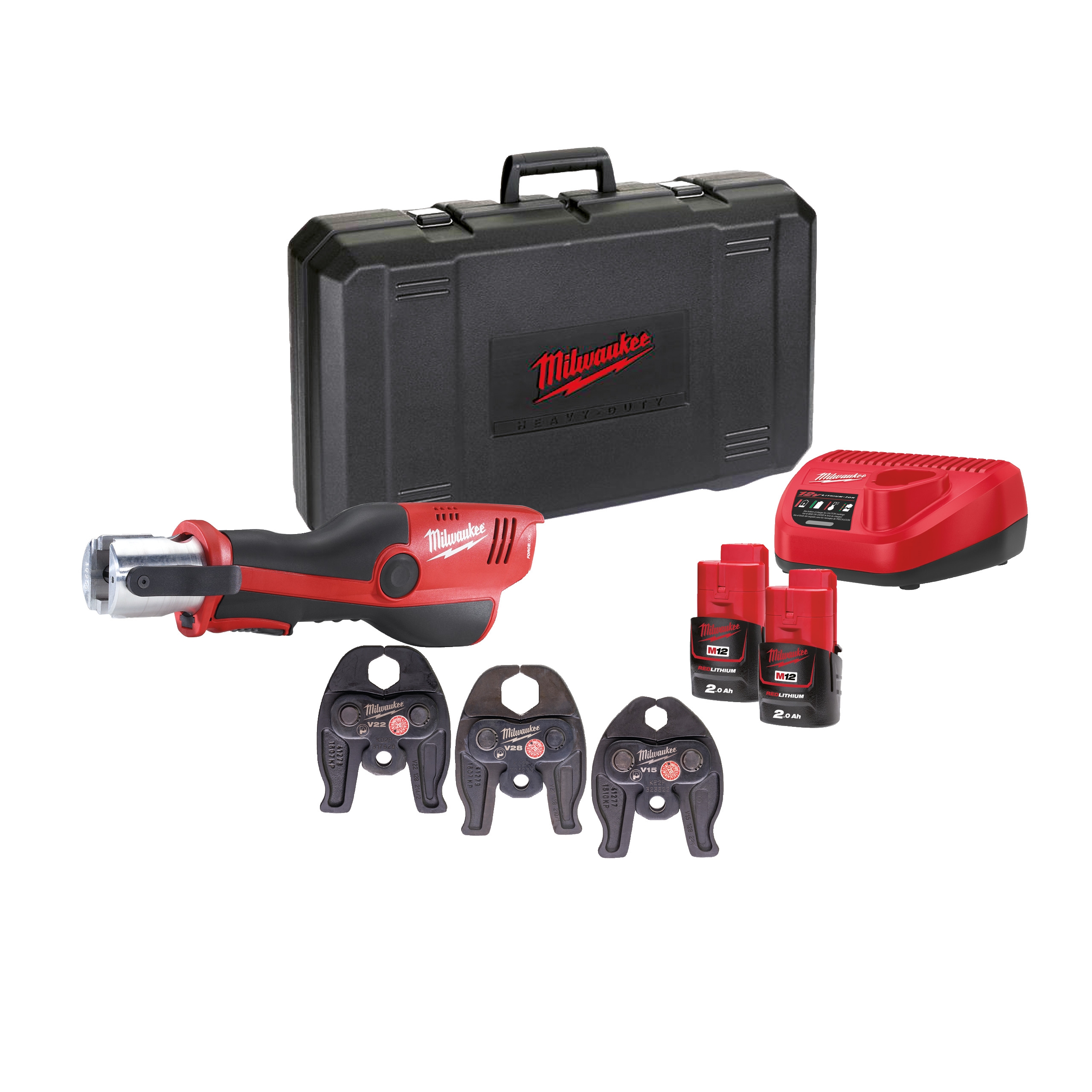 Milwaukee Akku-Presswerkzeug M12HPT-202C V-Set (Art. 4933443100)